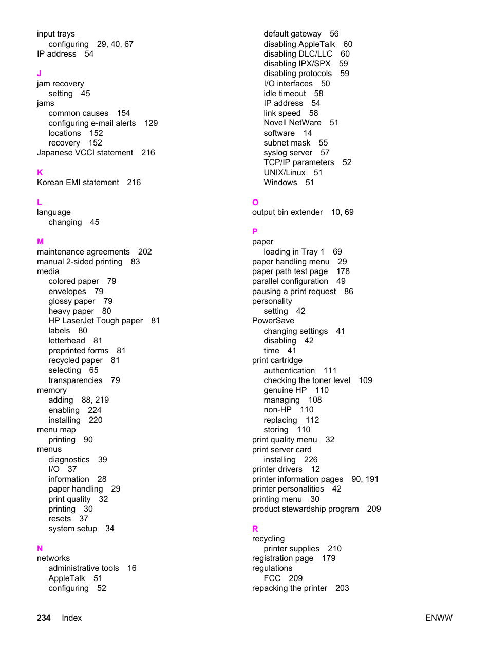 HP 3550 User Manual | Page 246 / 250