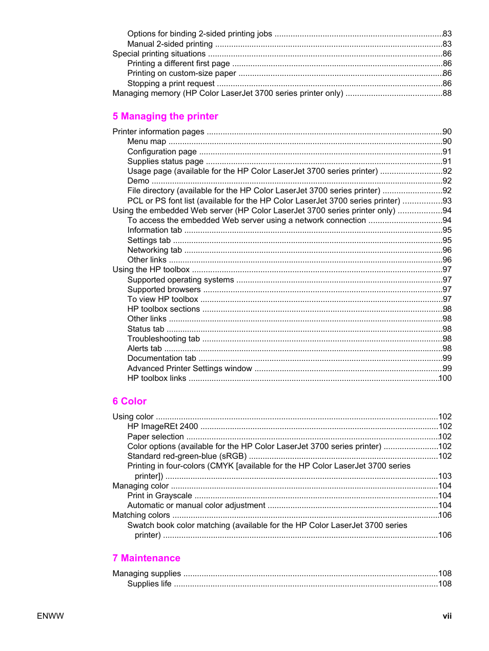 HP 3550 User Manual | Page 9 / 250