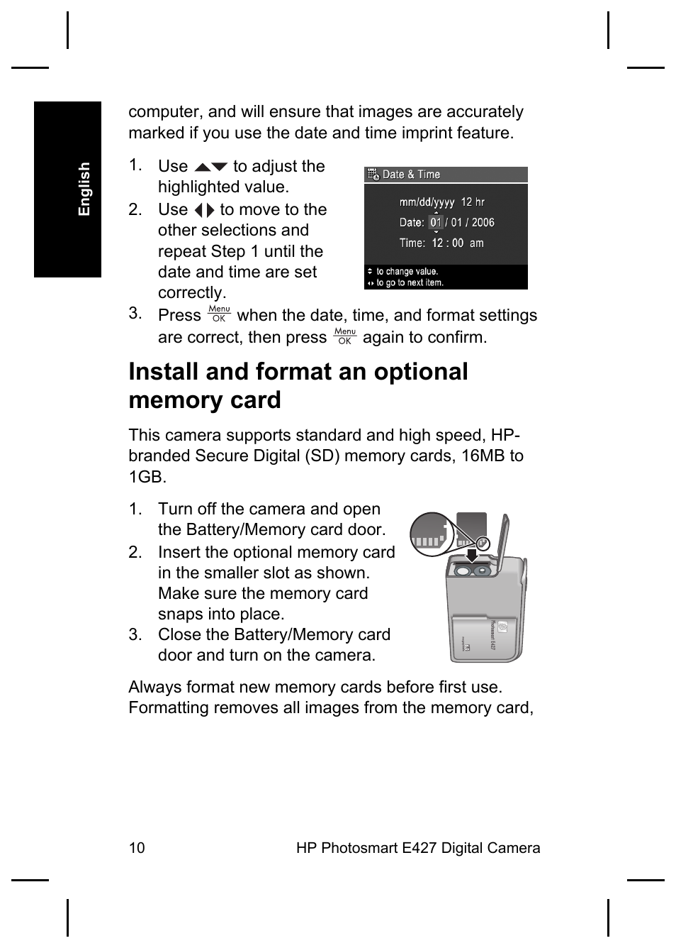 HP E427 User Manual | Page 12 / 44