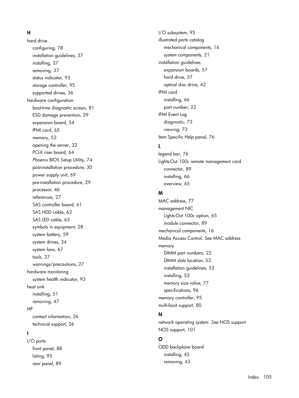 HP DL120 User Manual | Page 105 / 108