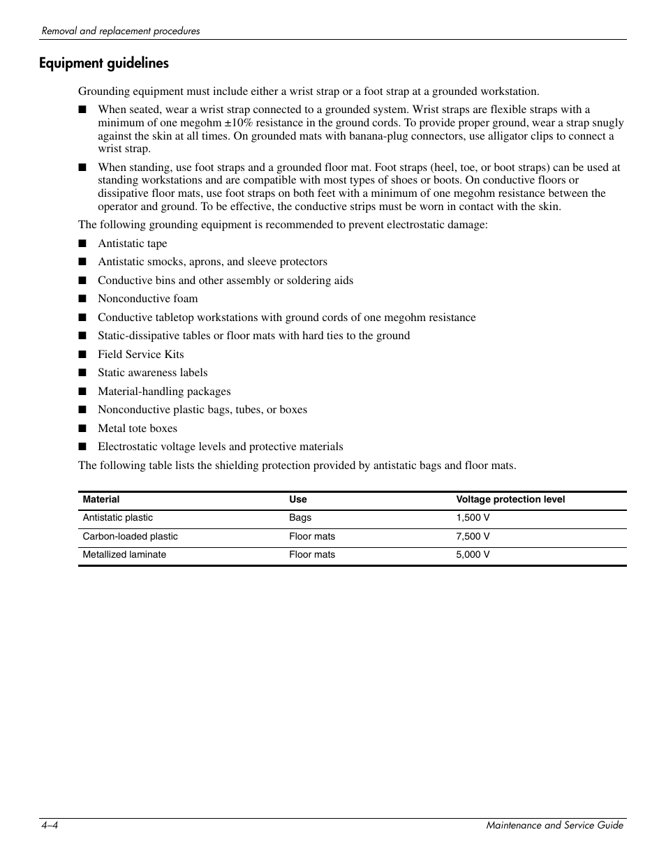 Equipment guidelines | HP PAVILION DV8 User Manual | Page 38 / 148