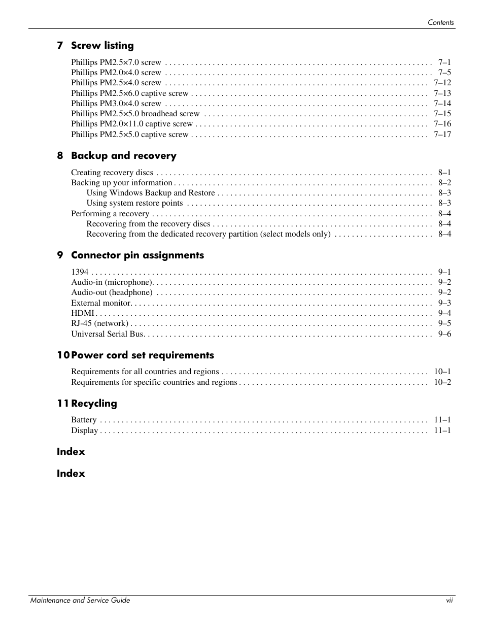 HP PAVILION DV8 User Manual | Page 6 / 148