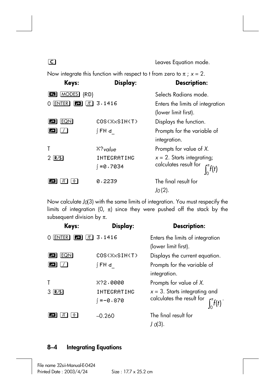 HP 32SII User Manual | Page 126 / 376