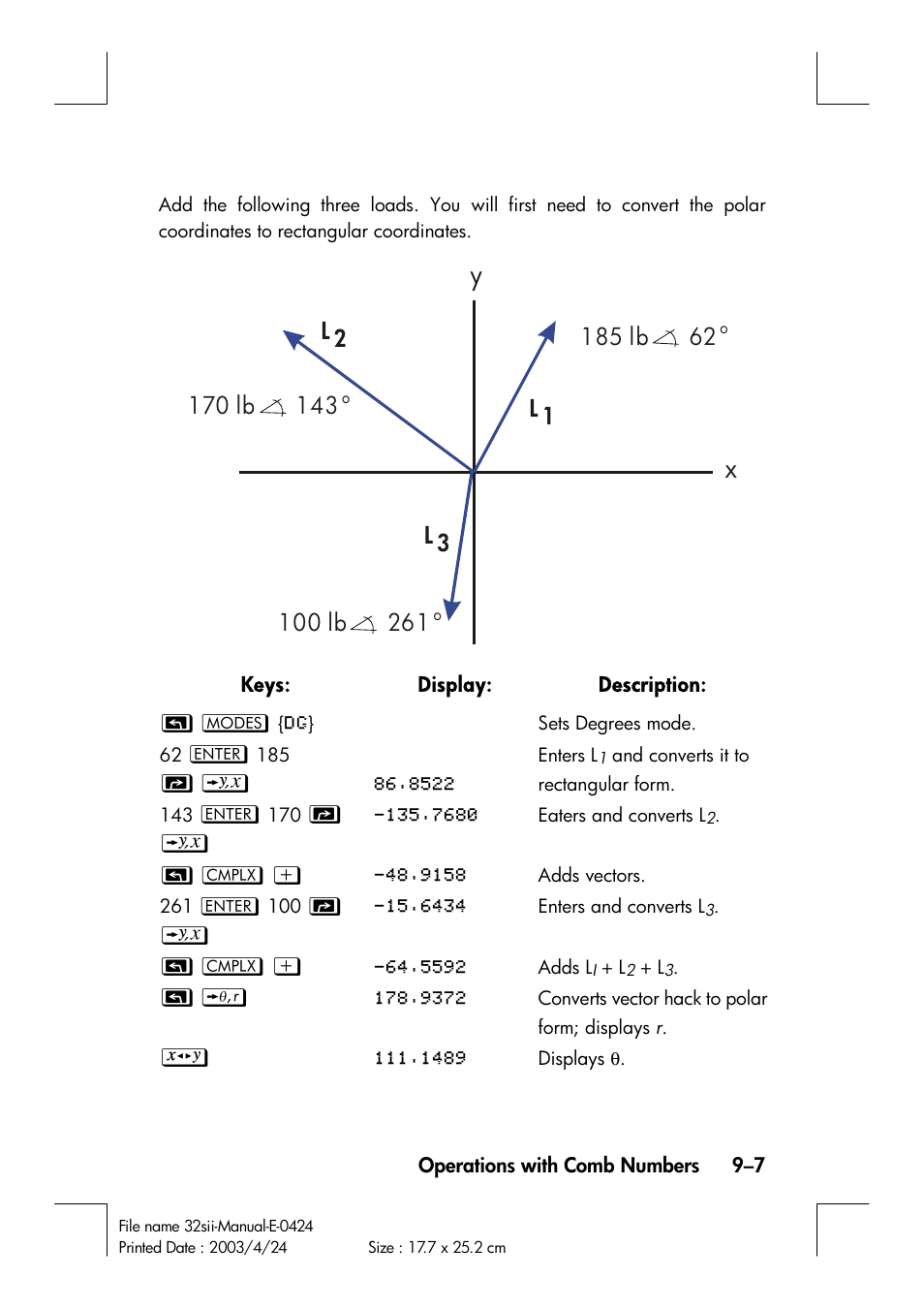 L 1 l 2 l 3 | HP 32SII User Manual | Page 139 / 376