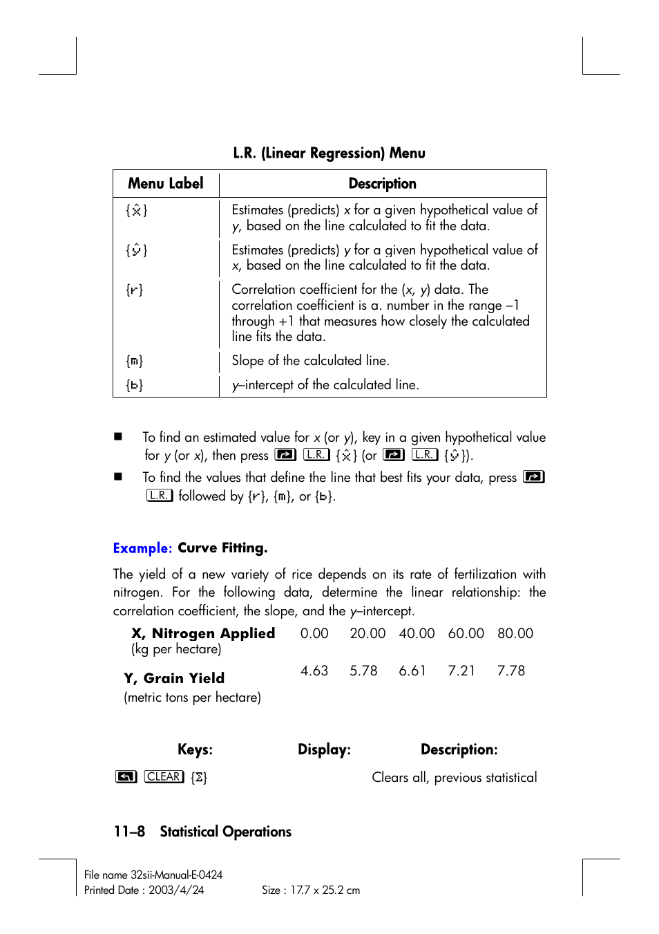 HP 32SII User Manual | Page 156 / 376