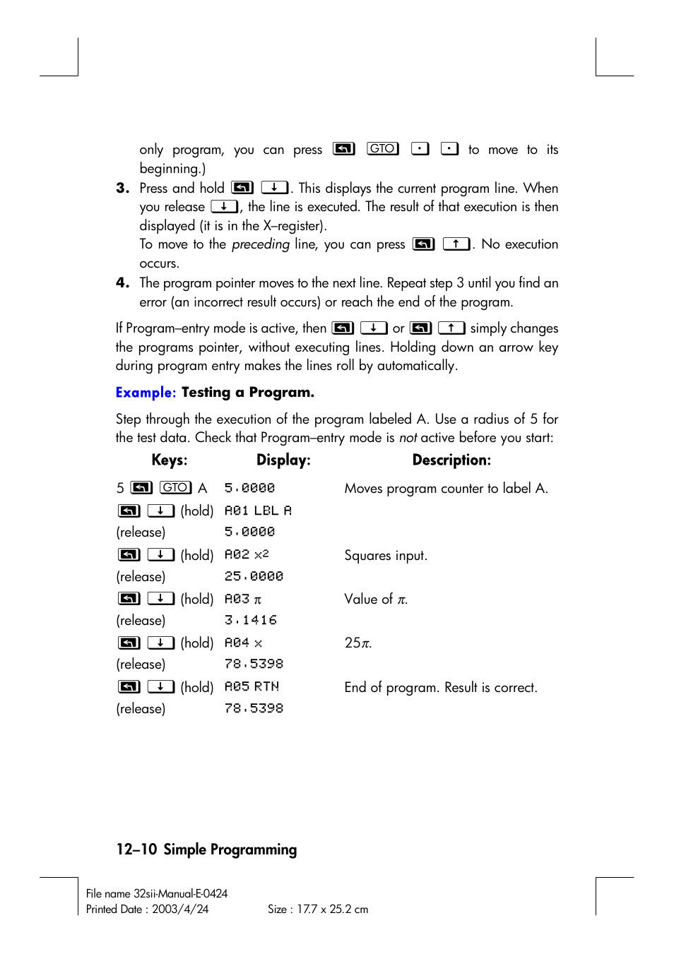 HP 32SII User Manual | Page 172 / 376