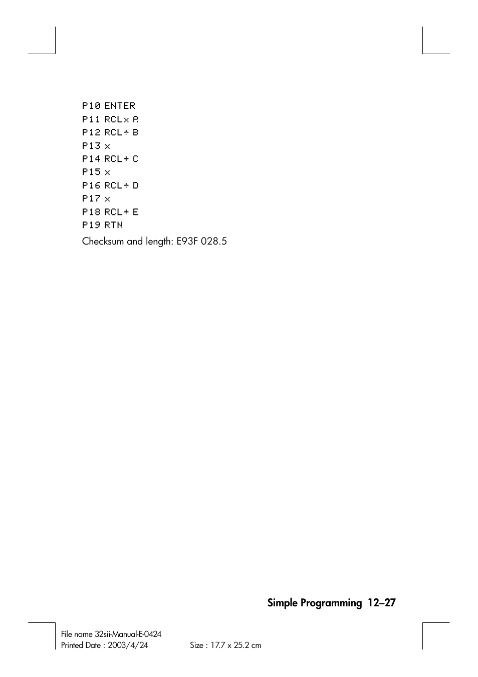 HP 32SII User Manual | Page 189 / 376