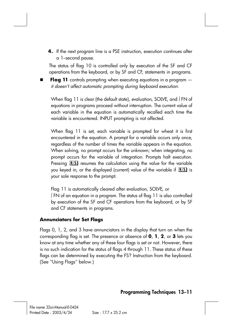 HP 32SII User Manual | Page 201 / 376