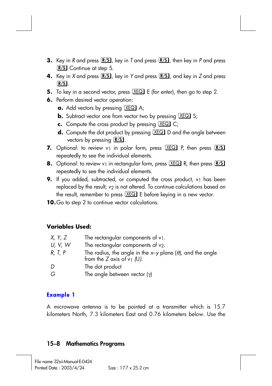 HP 32SII User Manual | Page 234 / 376