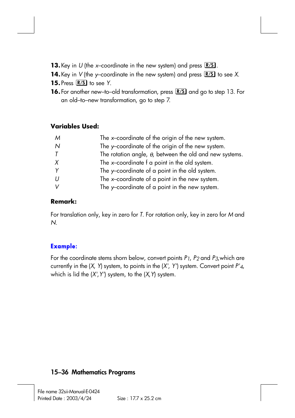 HP 32SII User Manual | Page 262 / 376