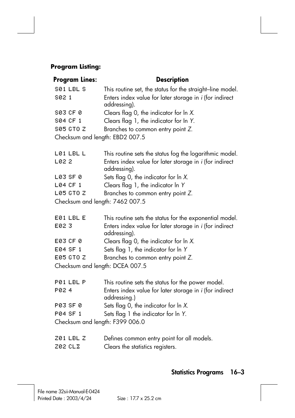 HP 32SII User Manual | Page 267 / 376