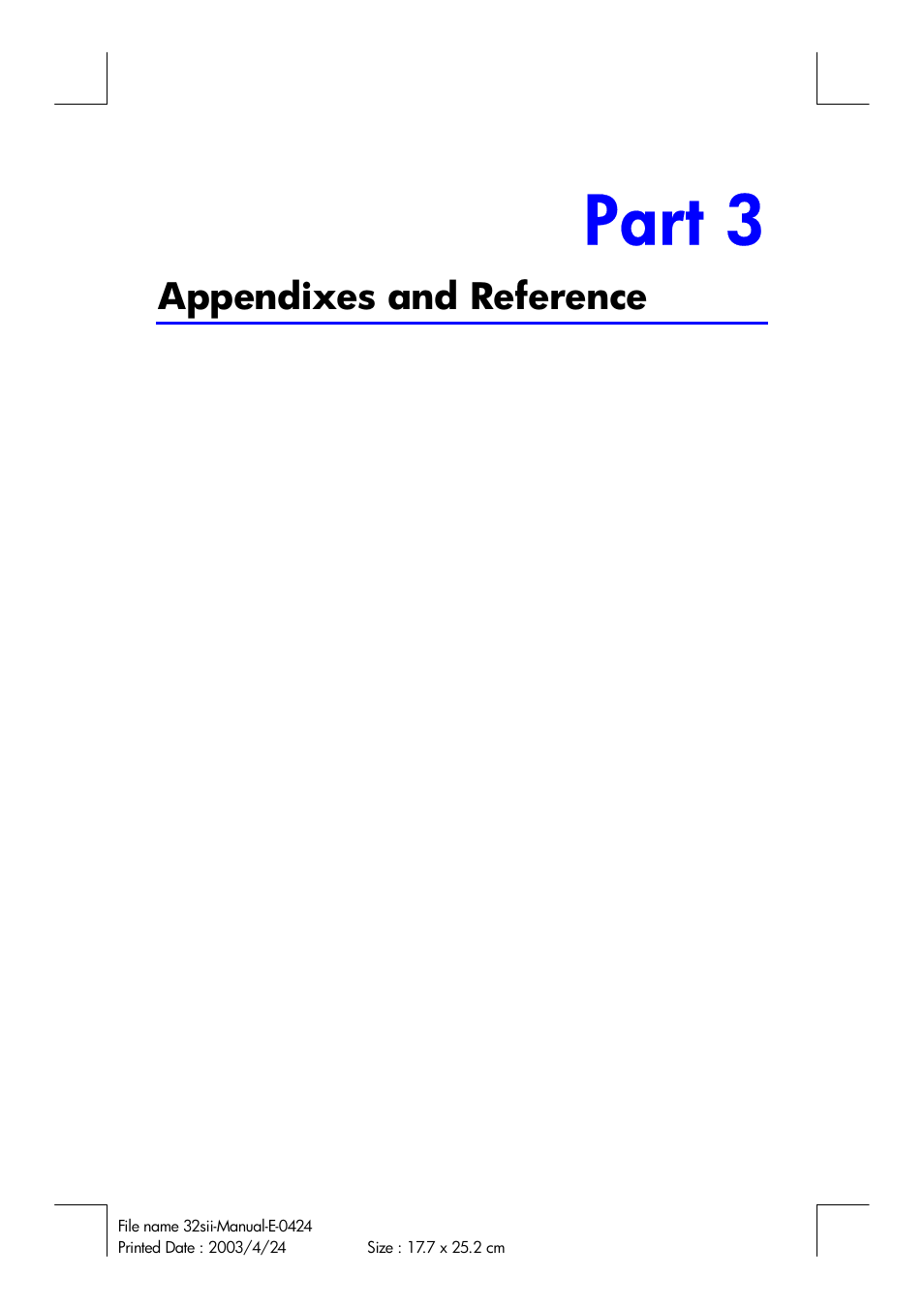 Part 3, Appendixes and reference | HP 32SII User Manual | Page 297 / 376