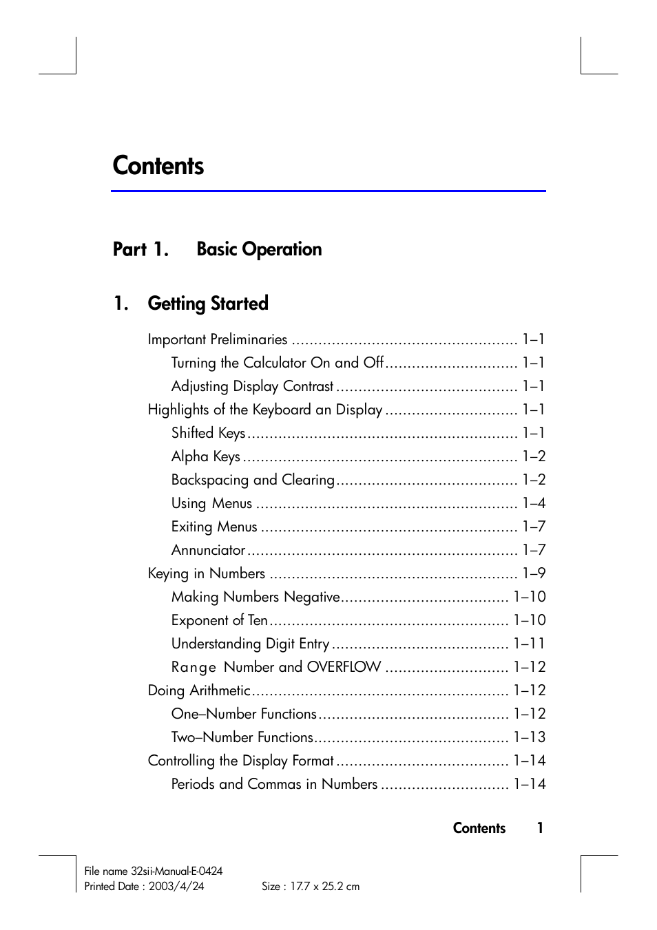 HP 32SII User Manual | Page 3 / 376