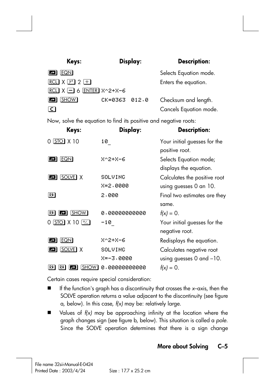HP 32SII User Manual | Page 319 / 376