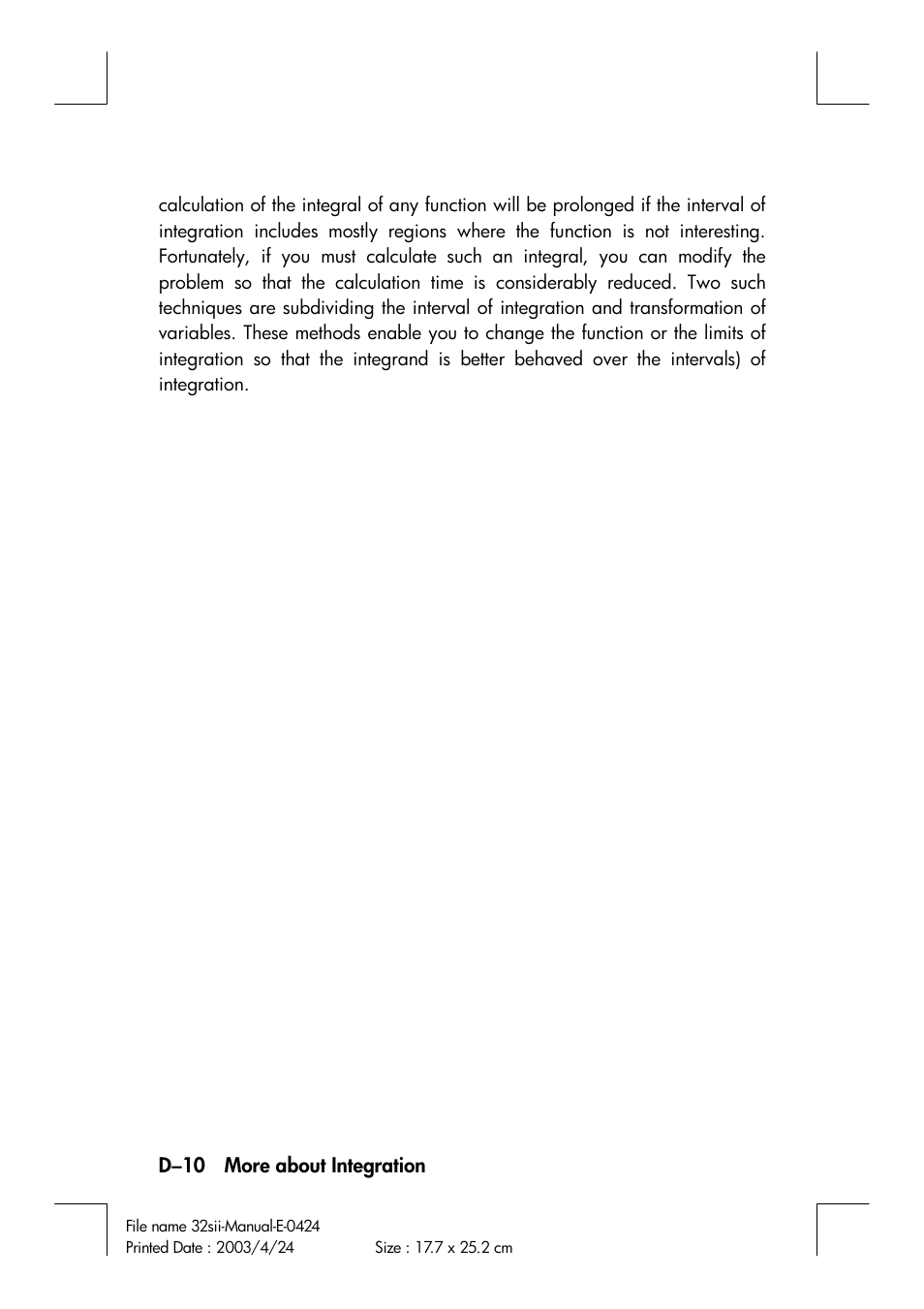HP 32SII User Manual | Page 340 / 376