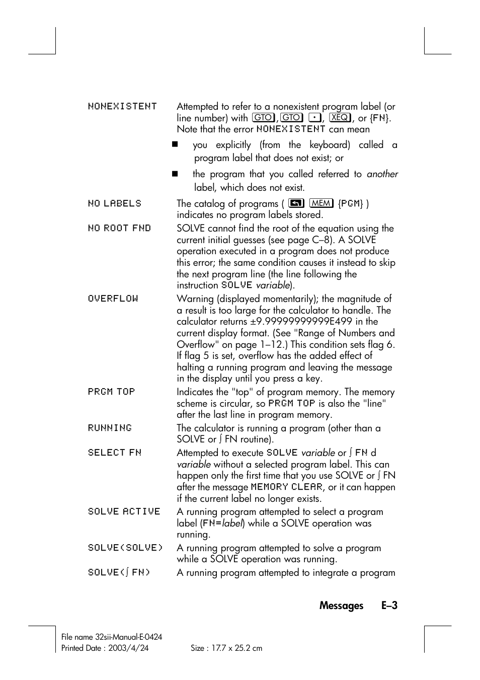 HP 32SII User Manual | Page 343 / 376