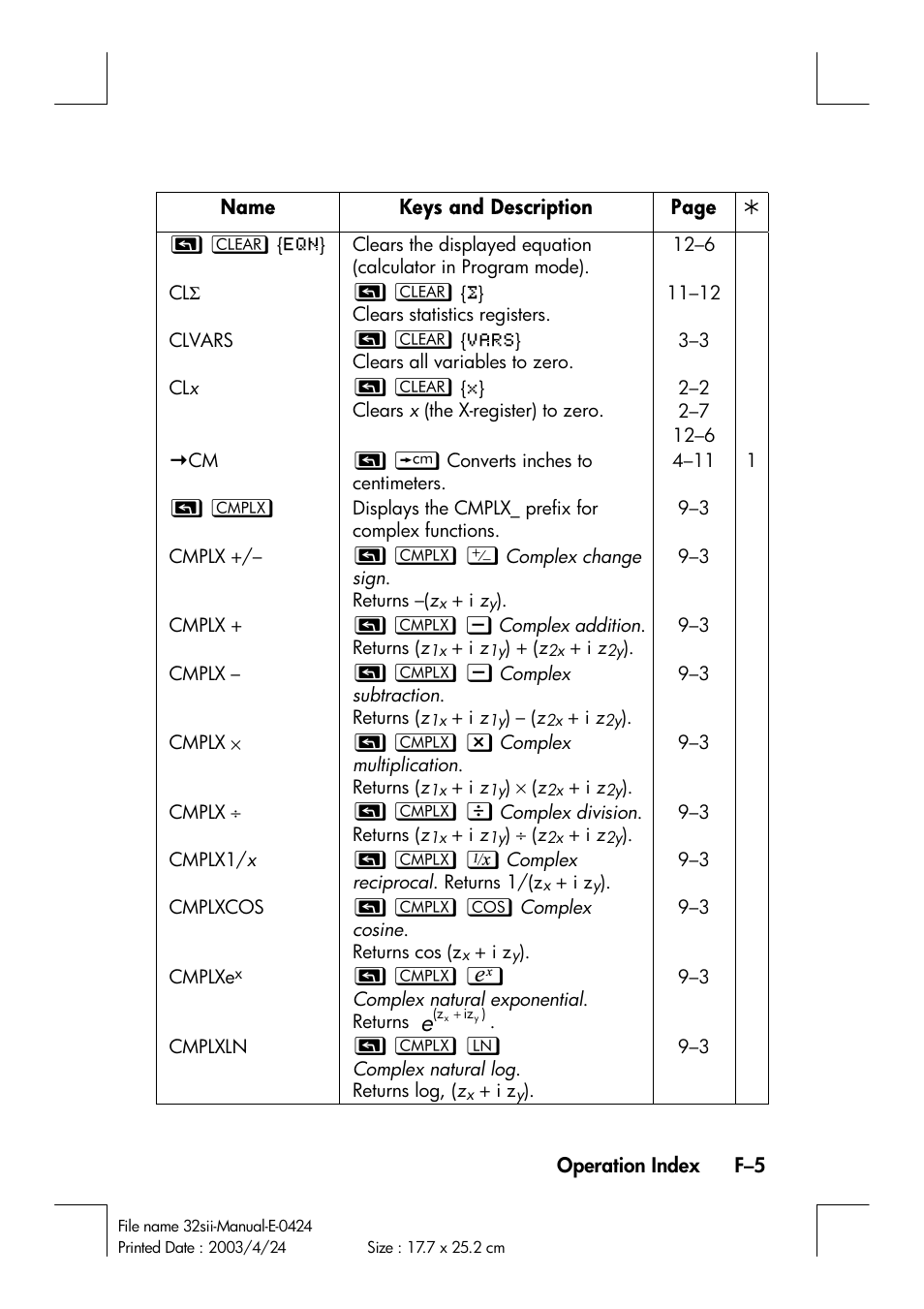 HP 32SII User Manual | Page 349 / 376