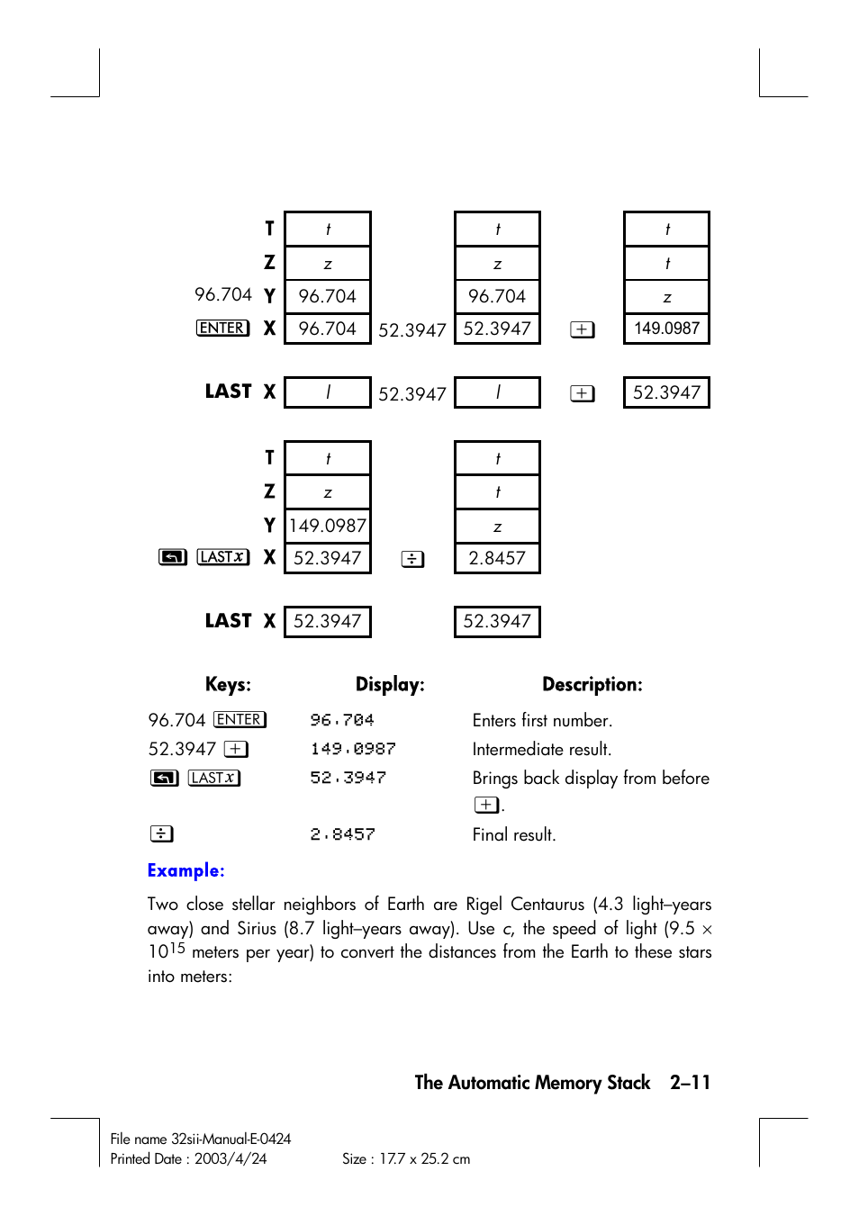 HP 32SII User Manual | Page 49 / 376