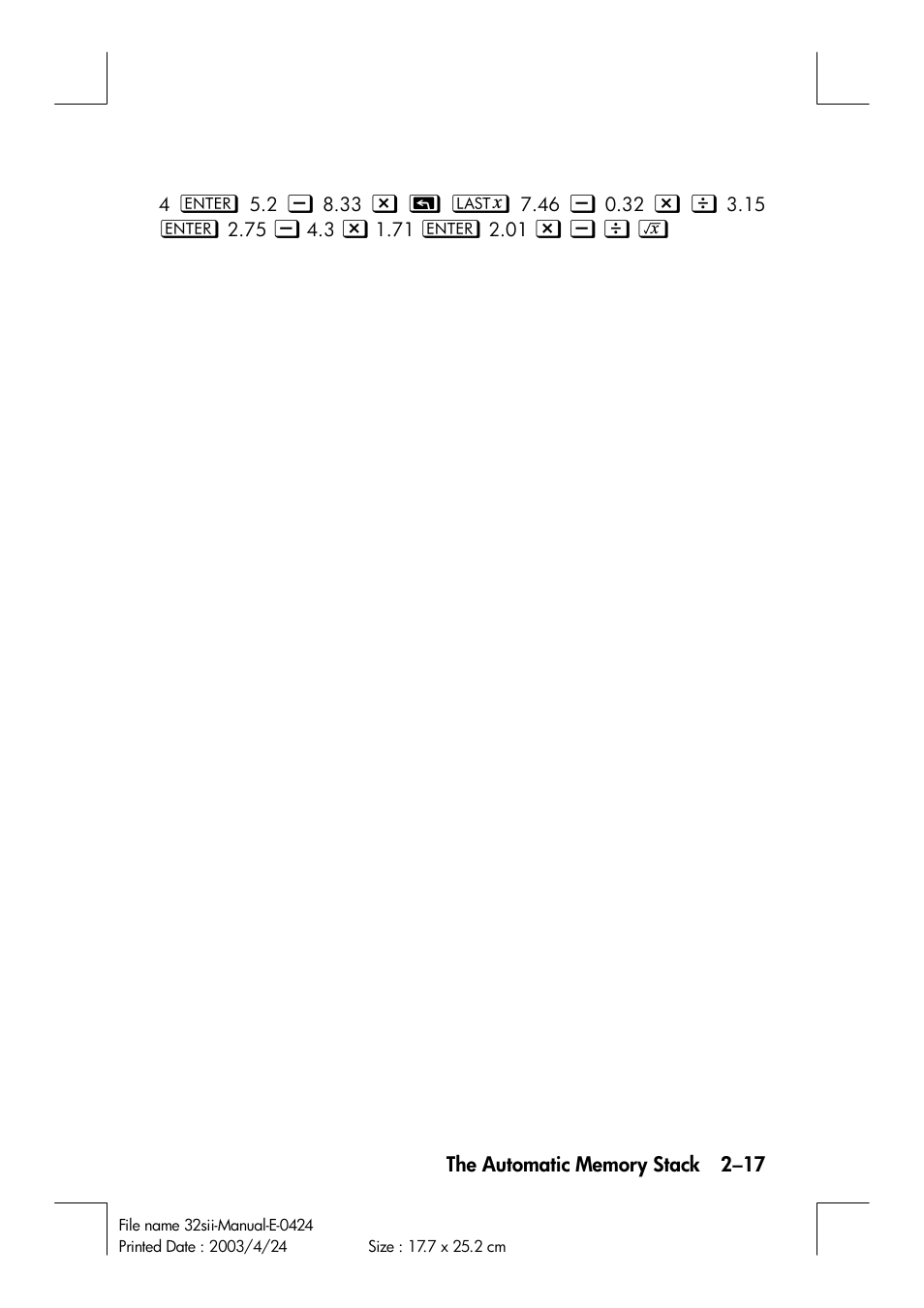 HP 32SII User Manual | Page 55 / 376