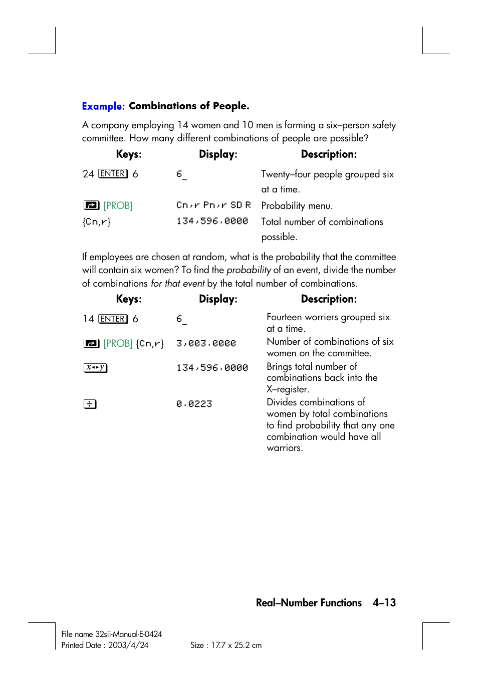 HP 32SII User Manual | Page 77 / 376