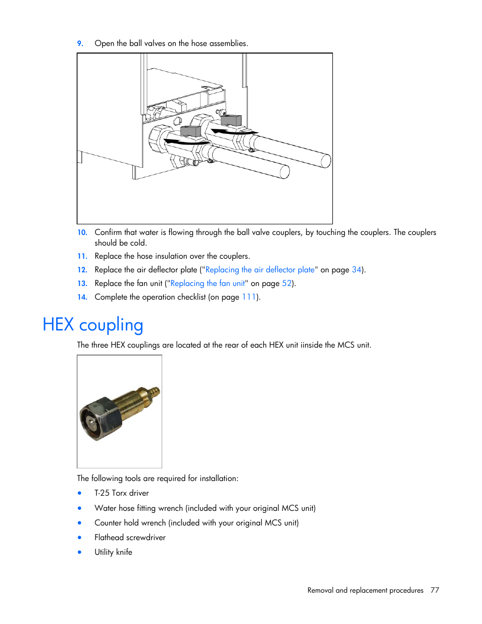 Hex coupling, Coupling, On p | HP 403349-003 User Manual | Page 77 / 146