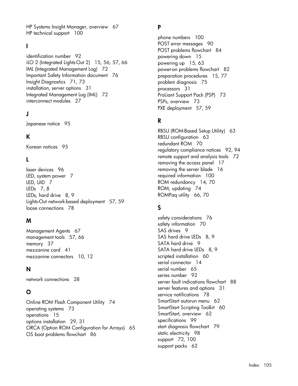 HP BL685C G6 User Manual | Page 105 / 106