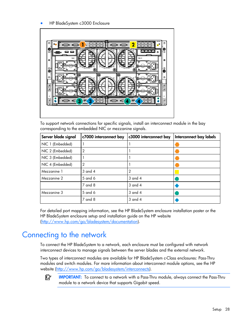 Connecting to the network | HP BL685C G6 User Manual | Page 28 / 106