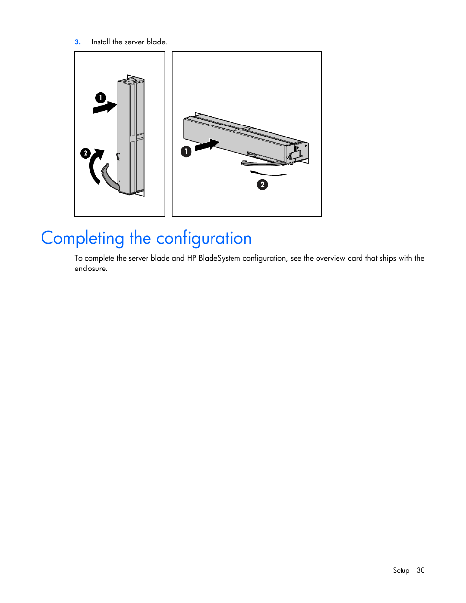 Completing the configuration | HP BL685C G6 User Manual | Page 30 / 106
