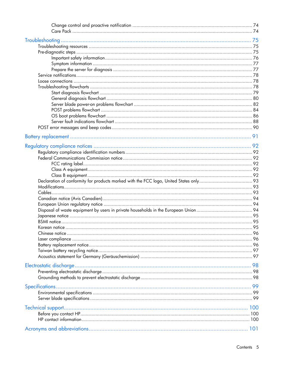 HP BL685C G6 User Manual | Page 5 / 106