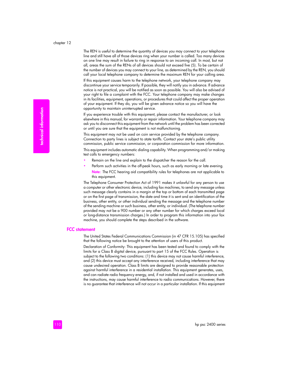 HP 2400 User Manual | Page 120 / 166