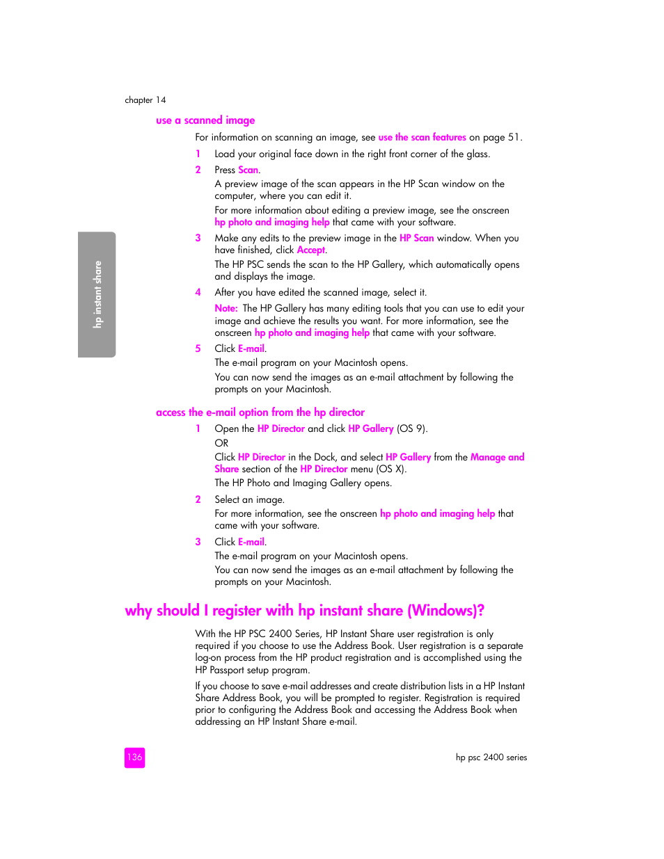 HP 2400 User Manual | Page 146 / 166