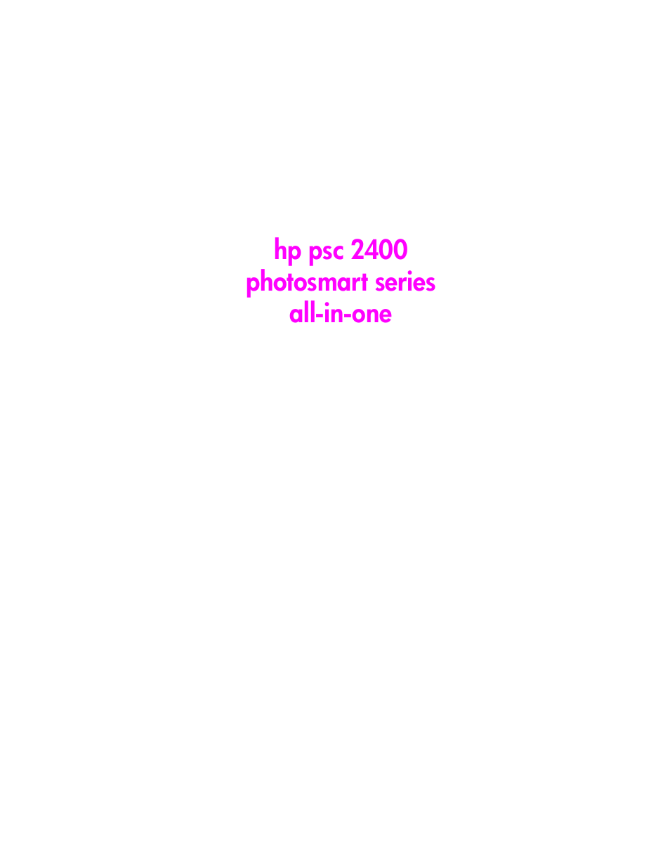 HP 2400 User Manual | Page 3 / 166