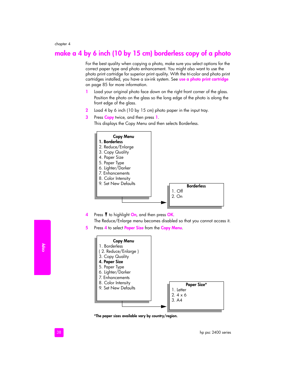 HP 2400 User Manual | Page 48 / 166