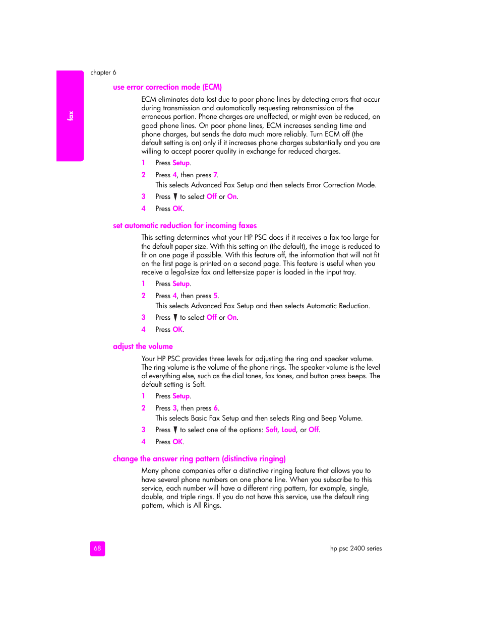HP 2400 User Manual | Page 78 / 166