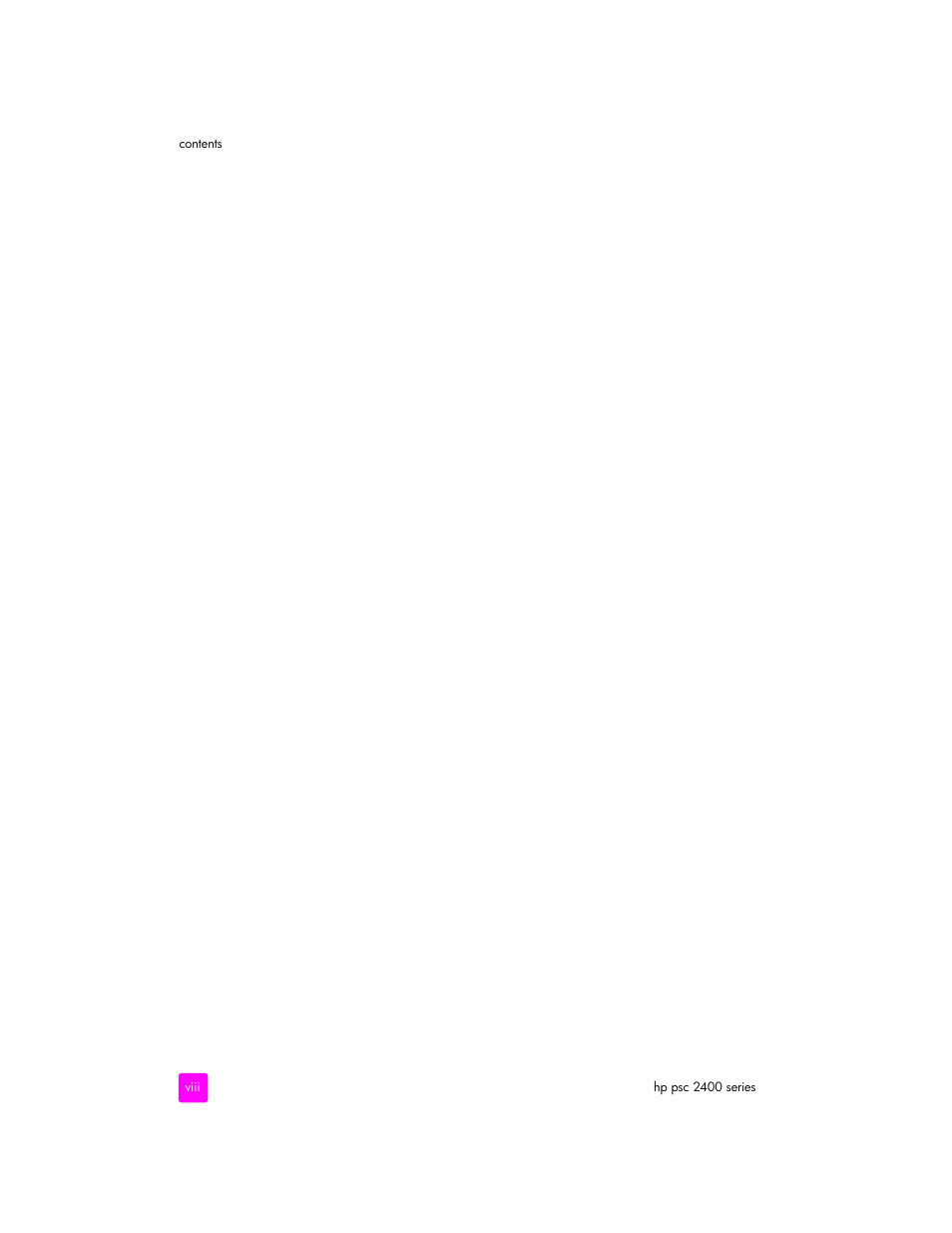 HP 2400 User Manual | Page 8 / 166