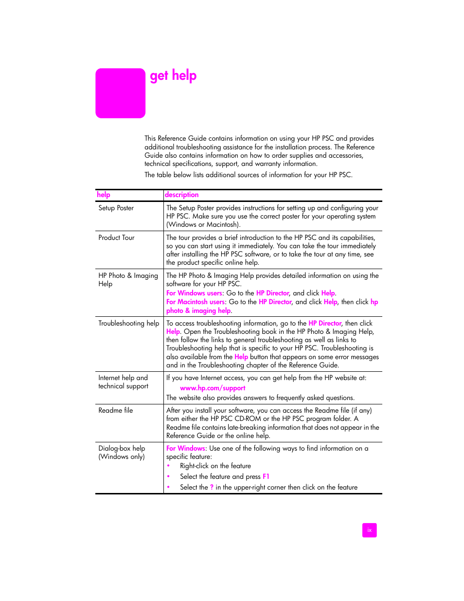 Get help | HP 2400 User Manual | Page 9 / 166