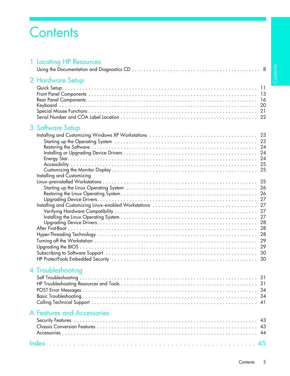 HP xw4200 User Manual | Page 5 / 46