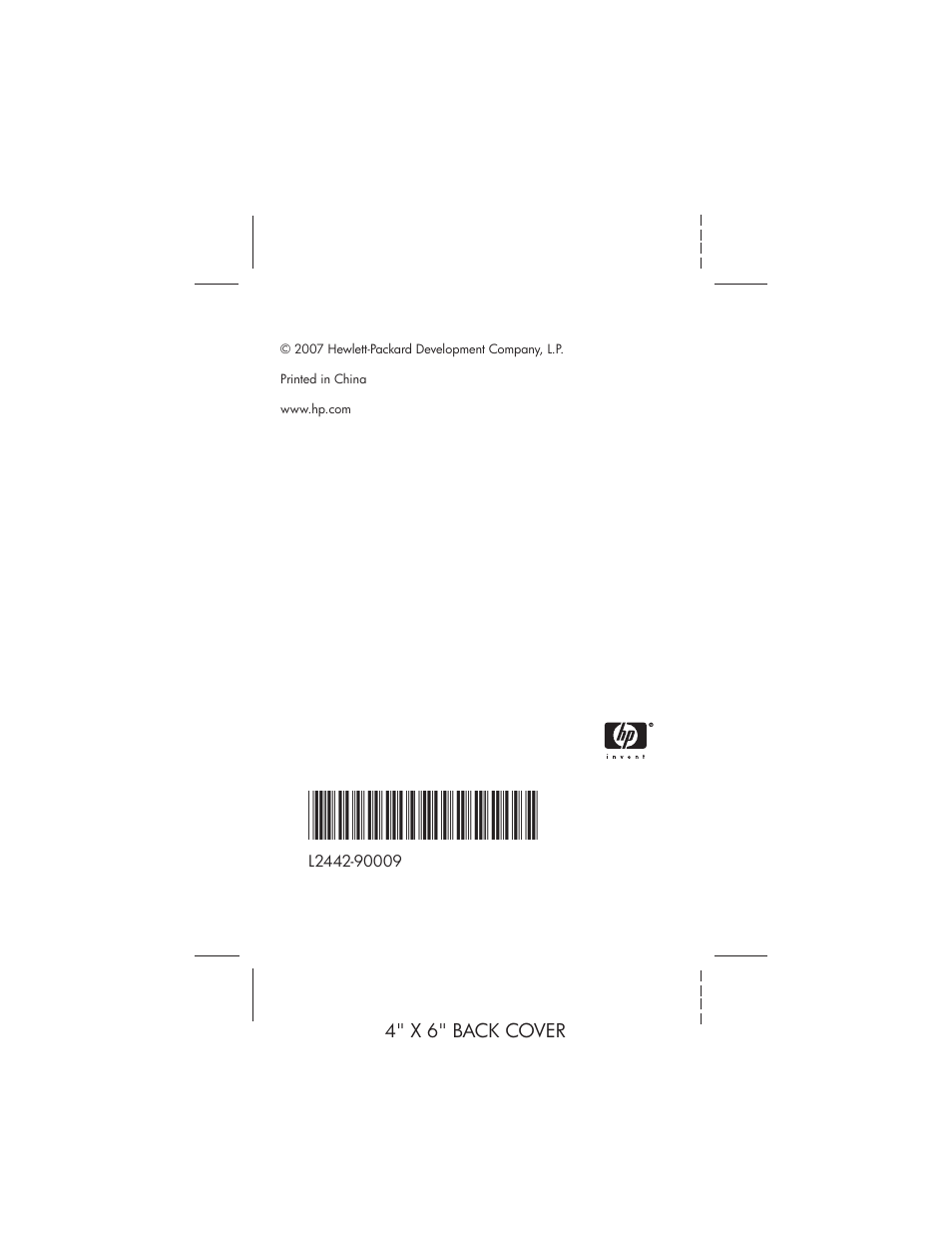 4" x 6" back cover | HP M437 User Manual | Page 28 / 28