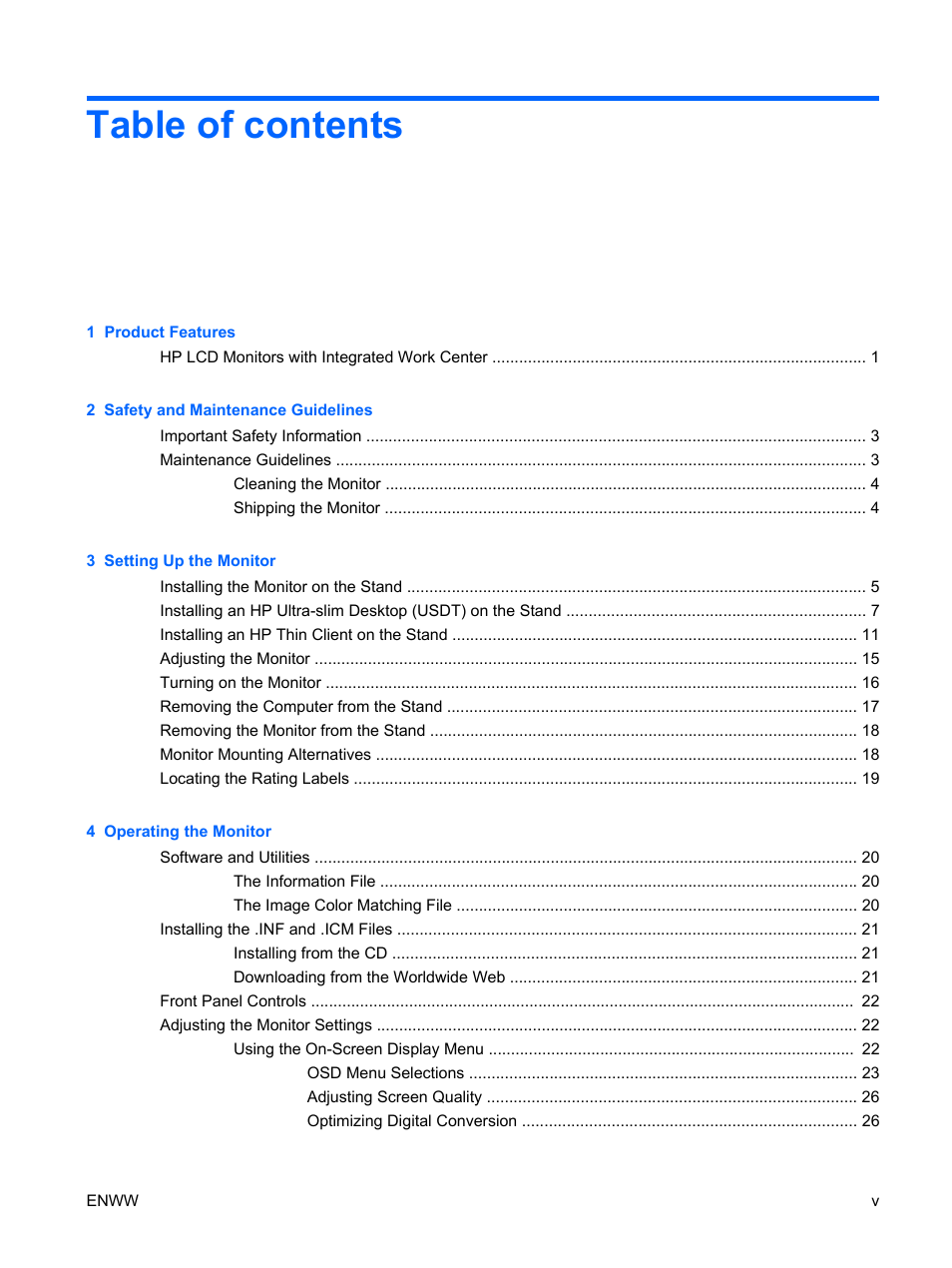 HP LE1911I User Manual | Page 5 / 55