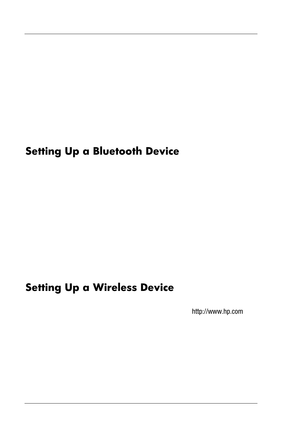 Setting up a bluetooth device, Setting up a wireless device | HP Notebook User Manual | Page 14 / 158