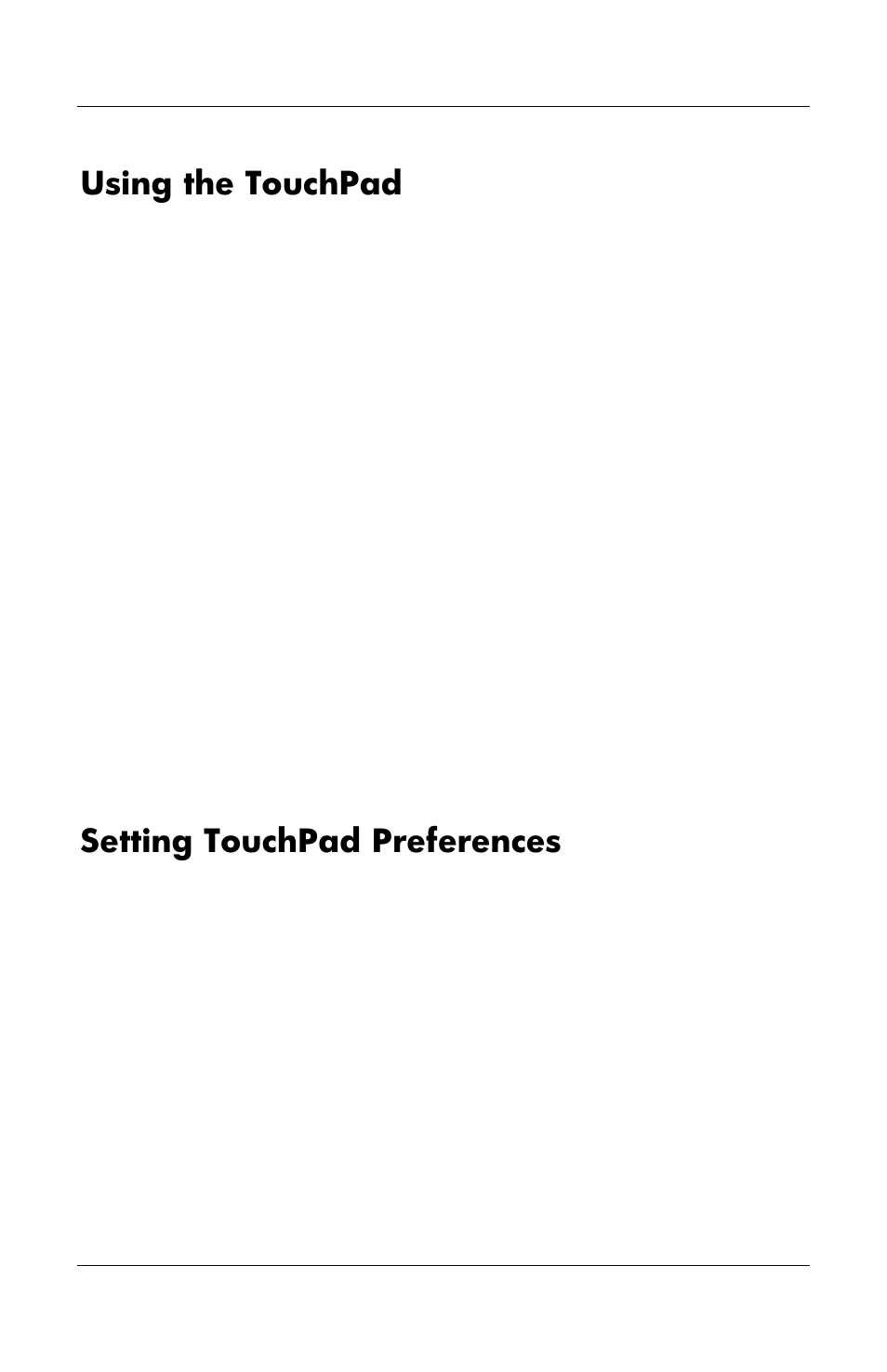 Using the touchpad, Setting touchpad preferences | HP Notebook User Manual | Page 42 / 158