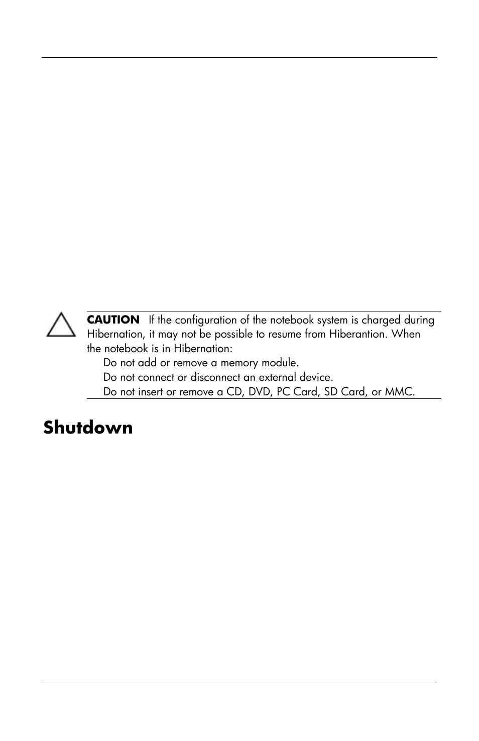 Shutdown | HP Notebook User Manual | Page 52 / 158