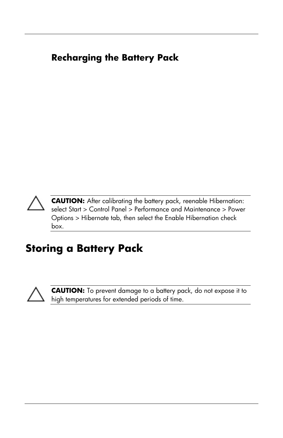 Storing a battery pack | HP Notebook User Manual | Page 65 / 158