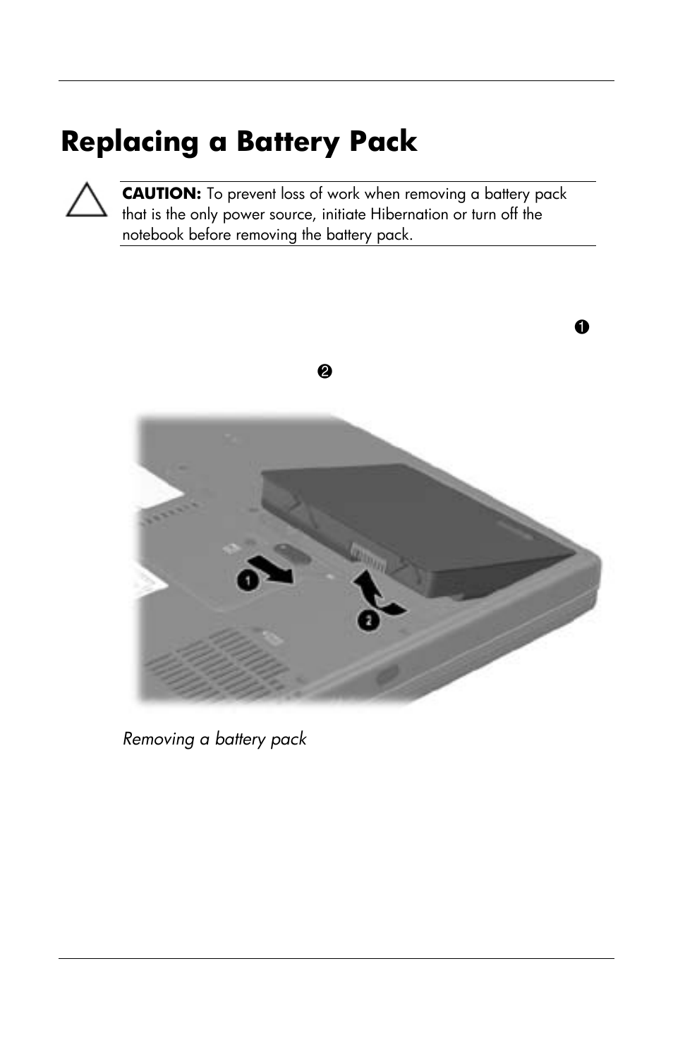 Replacing a battery pack | HP Notebook User Manual | Page 67 / 158