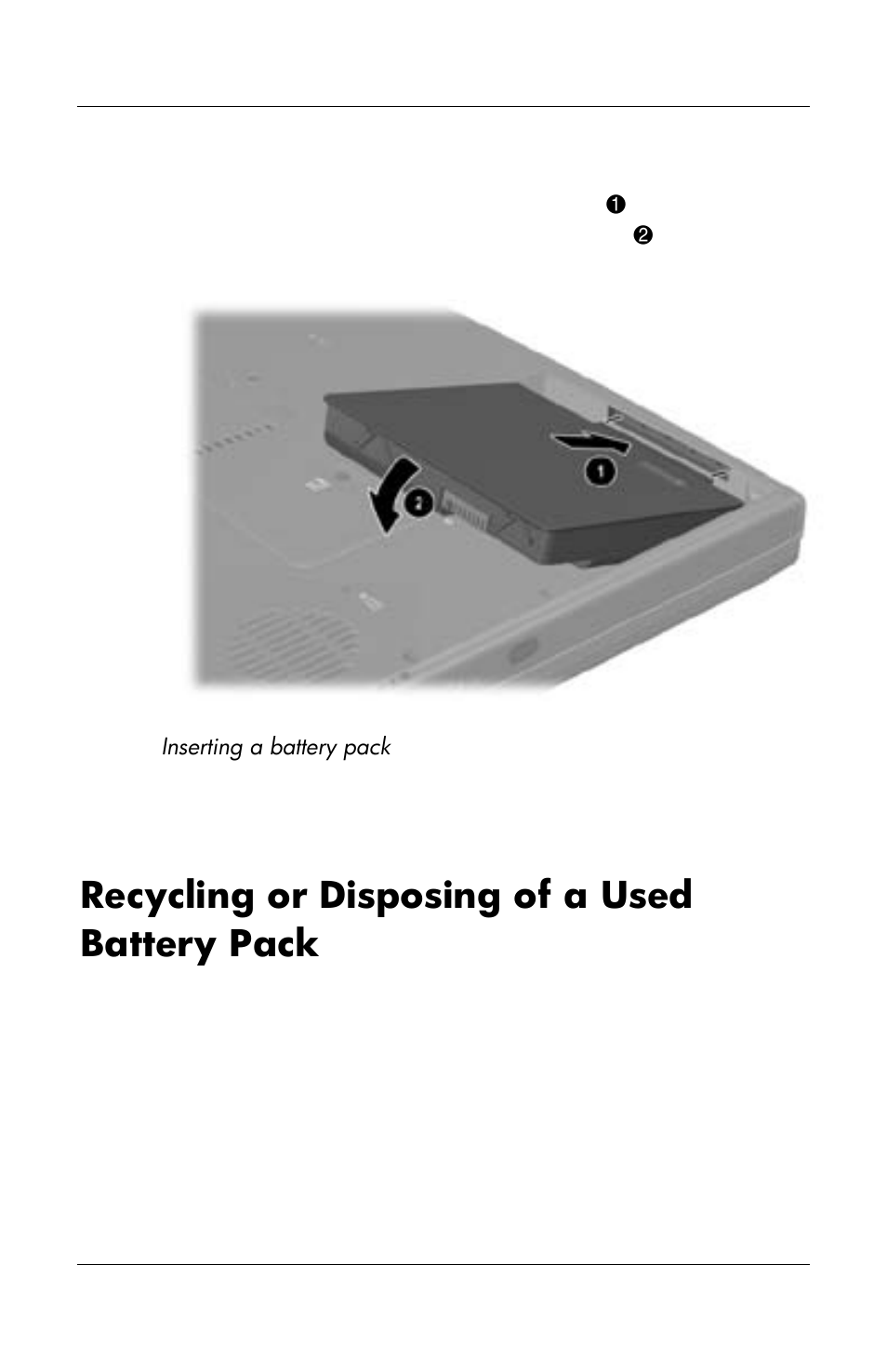 Recycling or disposing of a used battery pack | HP Notebook User Manual | Page 68 / 158