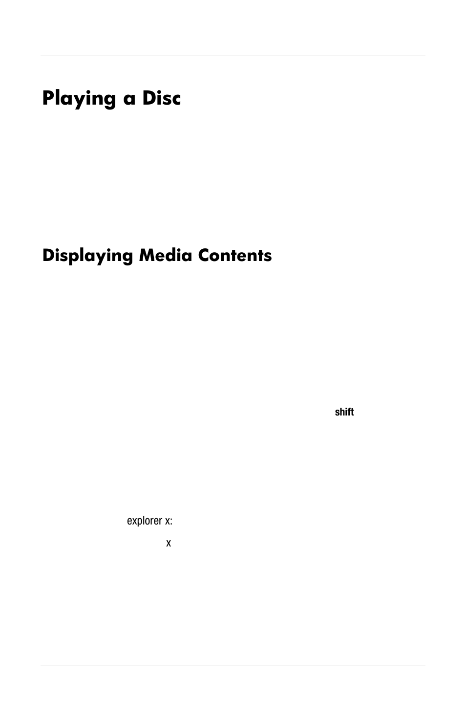 Playing a disc, Displaying media contents | HP Notebook User Manual | Page 76 / 158