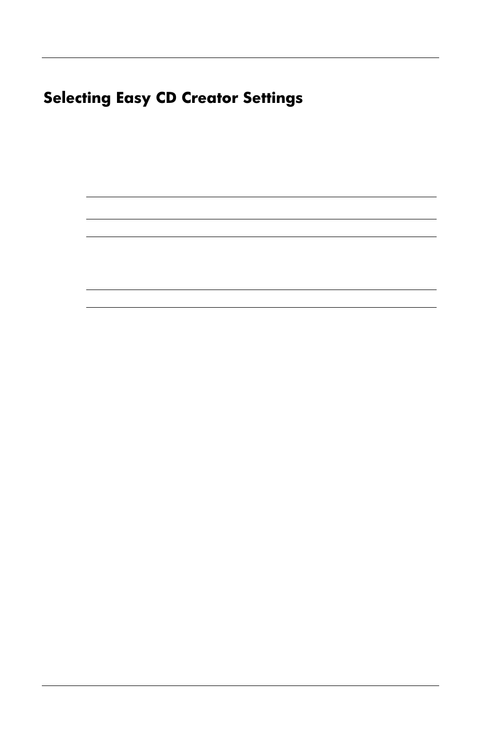 Selecting easy cd creator settings | HP Notebook User Manual | Page 94 / 158