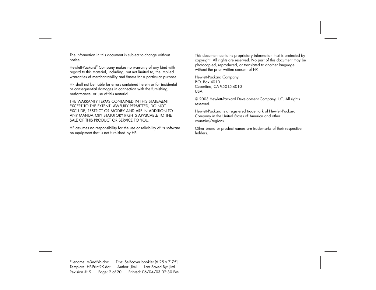 HP PS/2 User Manual | Page 2 / 20