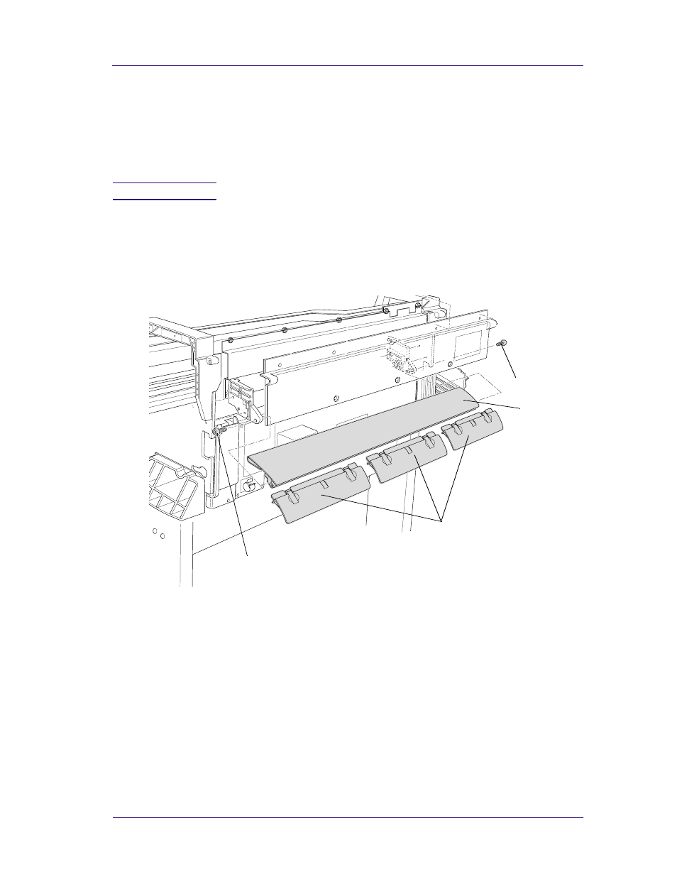 Tail deflectors and rear platen | HP 1055CMHP User Manual | Page 231 / 322