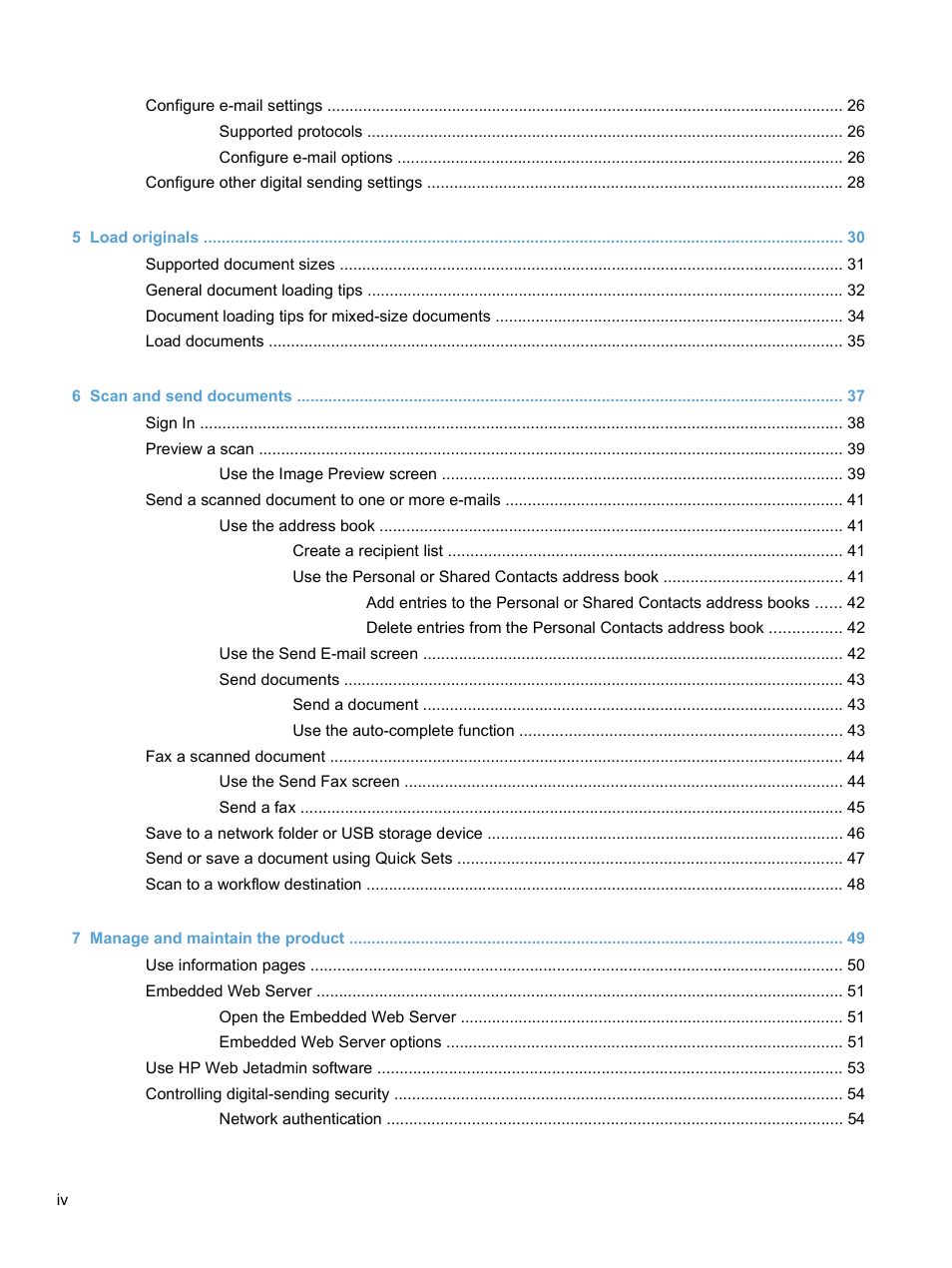 HP 7000N User Manual | Page 4 / 124
